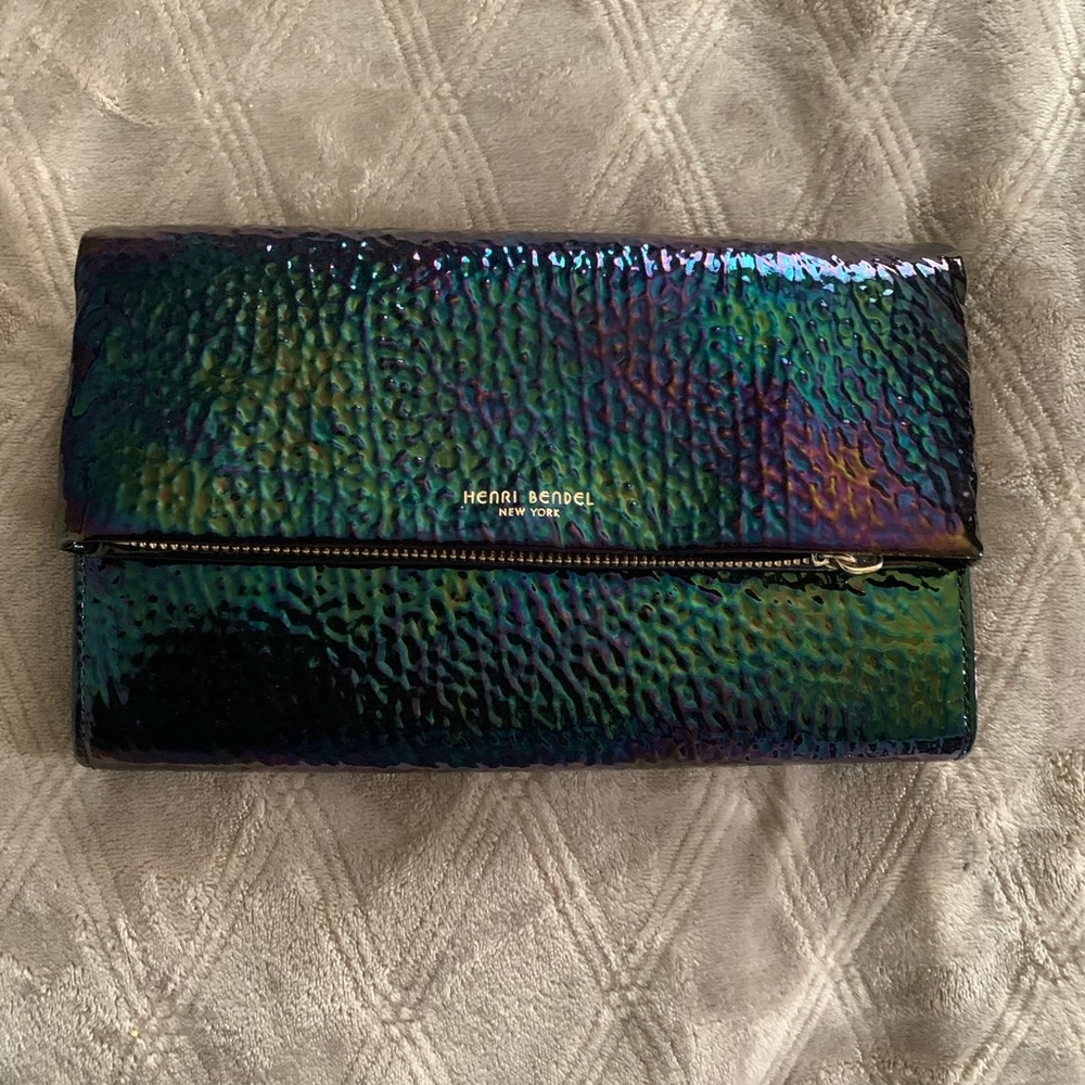 Henri Bendel oil slick bag